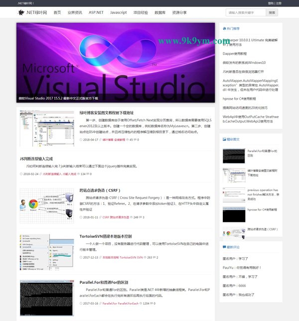 绿叶博客系统-ASP.NET v3.1建站源码免费下载
