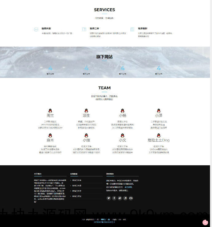 自适应IT网络工作室整站HTML源码
